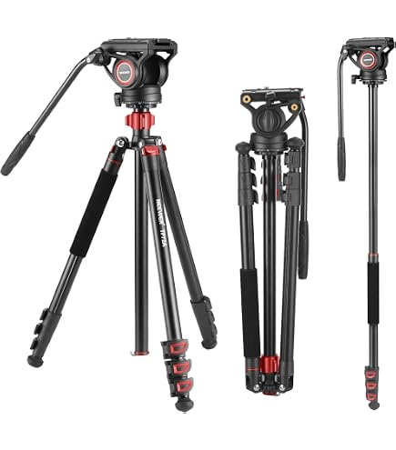 König KN-TRIPOD19 Treppiede Leggero In Alluminio – Altezza Max 105 Cm, Con Borsa
