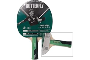 LUDOMAX Timo Boll Smaragd Tischtennis Schläger von Butterfly Tischtennisschläger mit individueller Geschenk Gravur