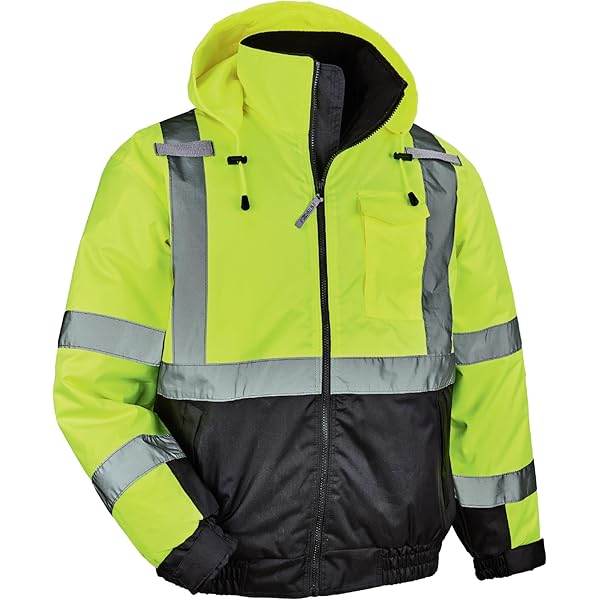 MARSHAL Safety Bomber Jacket (Multi-Use Rugged) Class 3 ANSI Tested OSHA Compliant Hi Vis Reflective PPE - Model No.: KS5511 MARSHAL Safety Bomber Jacket (Multi-Use Rugged) Class 3 ANSI Tested OSHA Compliant Hi Vis Reflective PPE - Model No.: KS5511