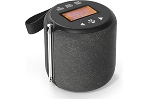 I-BOX DAB Radio Portable, Bluetooth Speaker, DAB Plus/DAB Radio, FM Radio, Shower Speaker, IPX4 Splashproof Water Resistant, Type-C USB, 5W Stereo Speaker with Bluetooth 5.0, Rechargeable