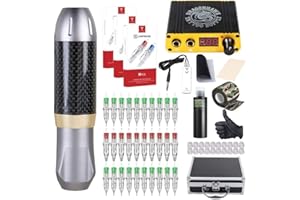 Dragonhawk Kit de tatuaje Máquina Pen de Tatuaje Rotativa Tattoo Machine Pen tatuaje Fuente de alimentación de tatuaje Agujas de pluma Tintas de tatuaje Maquinas Tattoo Kit Professional