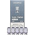 VOOPOO PNP Coils [TW30, 0.3ohm | 28-36w] for Voopoo Drag H80S Kit, Voopoo Drag E60 Kit, Drag S/X PnP-X Kit, Drag S/X, Argus Pro Pod Kit - No Nicotine (5 Coils)