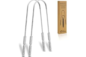 DENTAPLEX Tongue Scraper Metal Stainless Steel Tongue Scrapers for Adults Restore Fresh Breath Improve Taste and Oral Health with our tongue cleaners suitable for Men & Women Personal Hygiene - tongue scraper 2