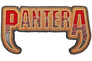 ROCK OFF OFFICIALLY LICENSED PRODUCTS Pantera Fangs Logo Woven Patch Accessory Size