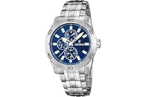 Festina - F16606/2 - Montre Homme - Quartz Analogique - Aiguilles Luminescentes - Bracelet Acier Inoxydable Argent