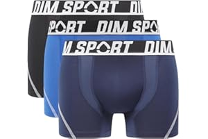 DIM Boxer Homme Sport – Lot de 3 | Microfibre Respirante à Séchage Rapide | Thermorégulation & Maintien Optimal
