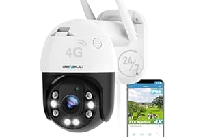 GENBOLT 3G/4G LTE Zewnętrzna Kamera Monitorująca Z Kartą SIM, CCTV Bezprzewodowa PTZ Kamera IP Zewnętrzna Bez WIFI, Kolorowe Widzenie Nocne, 4G Camera Outdoor