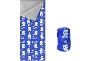 Flanhorest Kids Sleeping Bags - Camping Sleeping Bags with Carry Bag - Compact Sleeping Bag for Hiking, Backpacking 3 Seasons Warm & Cool Weather, Lightweight Waterproof Outdoor Travel for Boys Girls