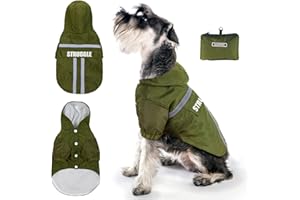 PETCUTE Imperméable pour Chien Manteau Chien Impermeable vec Capuche et Bandes Réfléchissantes pour Petit Moyen Gros Chiens avec Trou de Harnais