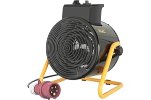 SIAL Industriel Radiateur électrique - 5000W Chauffage Soufflant - Pour Chantier,Atelier Ou Garage (Noir) D5