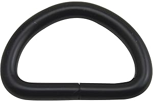 Wuuycoky 1" Inner Diameter Black D Rings Buckles D-ring Non-welded For Webbing Strapping Pack of 15