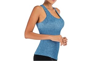 BaoDan Debardeur Sport Femme Dos Nageur Fitness Running Yoga Ete, Tank Top Sports Dos Nu Respirant pour Jogging Gym…
