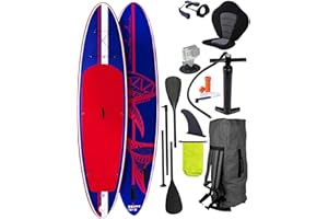 ‎BRAST BRAST® SUP Board, Shark, Inflatable Stand Up Paddle Set, 300–320 cm, Many Models, Includes Special Accessories, 2-in-1 Paddle, Kayak Seat, Action Cam Holder, Foot Strap, Pump, Backpack