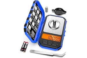 Ankilo Mini cyfrowa waga 50g/0,001g przenośna waga cyfrowa na miligramy 6 sztuk waga do biżuterii na gramy waga kuchenna z podświetlanym wyświetlaczem LCD, waga kieszonkowa