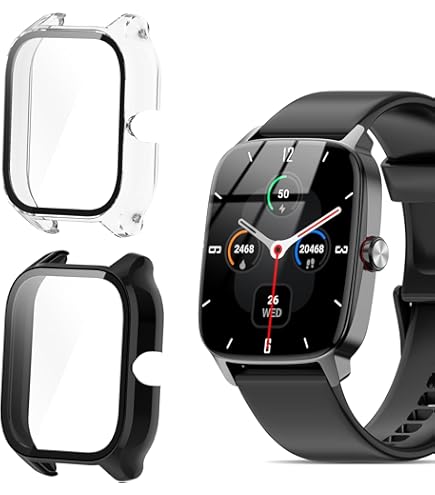 Giaogor Custodia Compatibile con ID205L, All-Around Case Ultra Sottile TPU Custodia protettiva per PUTARE ID205/ willful SW021/ YAMAY SW021/LIFEBEE ID205L/UMIDIGI Uwatch3 Smartwatch (Trasparente