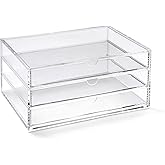 Osco Clear Cassettiera 5 Cassetti In Acrilico Trasparente - A3278 - Design Moderno, Piedini Antiscivolo - H135 X L88 X P131 Mm - Per Ufficio, Scrivania, Casa - 5