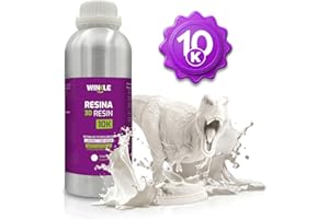 WINKLE FEED YOUR PRINTER WINKLE Resina 3D 10K Blanco 1kg para Impresoras DLP y LCD | Lavable | Resistente | Alta Precisión | Bajo Olor | Acabado Detallado