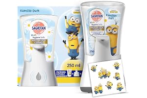 Sagrotan Kids No-Touch Hygiene tvål startset Minions – 250 ml | Handtvål, automatisk tvåldispenser inkl. påfyllning hygien tv