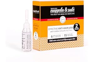 Nuggela & Sulé Ampollas Anti-Caída con Extracto de Cebolla Roja. Fortalece y Frena la caída del cabello. Efecto Rápido. Uso Fácil. 2 x 10ml Tratamiento para 2 semanas