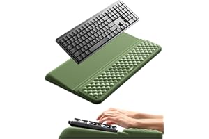 VAYDEER Ergonomie-Set mit Tastatur-Handauflage, Handgelenkauflage und Mauspad – Memory-Schaum, Rutschfest, 3-teilig, ideal für Büro und Home Office, Olivgrün