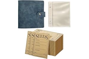 GENERIC Seed Envelopes, 50 PCS Seed Packets Small Brown Kraft Paper Bags with Types Name Template Sealing Seed Saving Envelopes, Seed Saving Kit for Every Garden Lover