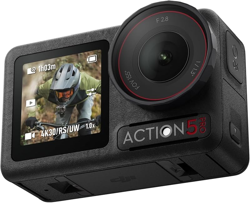 DJI Osmo Action 5 Pro Standard Combo, Waterproof Camera with 1/1.3" Sensor, 4K/120fps Video, Subject Tracking, Stabilization, Dual OLED Touchscreens, Action Camera 4K Ideal for Sports, Vlog