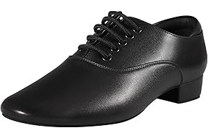 BARLEY DIRECT Ballroom Dance Shoes Leather Character Shoes for Men Salsa Latin Tango Dancing