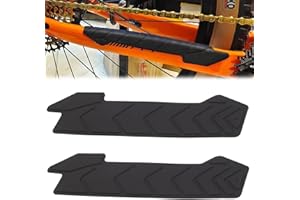 BDHYYM 2Pezzi Paracatena per MTB Adesivi in Silicone,Protezione per Telaio della Bicicletta,Protezioni per Catena in Silicone per Mountain Bike,Protezione Nera per Foderi Orizzontali per Mountain Bike