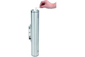 CASSETTE POSTALI ALUBOX ALUBOX Posacenere Da Esterno A Muro In Alluminio Satinato Portacenere Da Esterno 8X8X48 Cm Kit Di Installazione E Pulizia Incluso Posacenere Da Muro 2 Kg Adatto Per Esterno E Interno