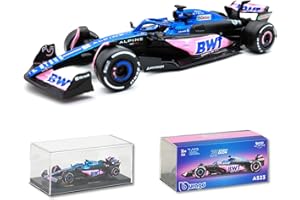 JODIYAAH Bburago 1/43 F1 2023 Alpine F1 Team A523 31# Esteban Ocon en alliage moulé sous pression - Modèle de voiture - Cadeau de collection (Alpine A523 31# avec conducteur)