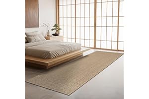 the carpet Kansas - robust indoor and outdoor carpet in natural jute look, weatherproof, suitable for patio and garden, approx. 60 x 180 cm