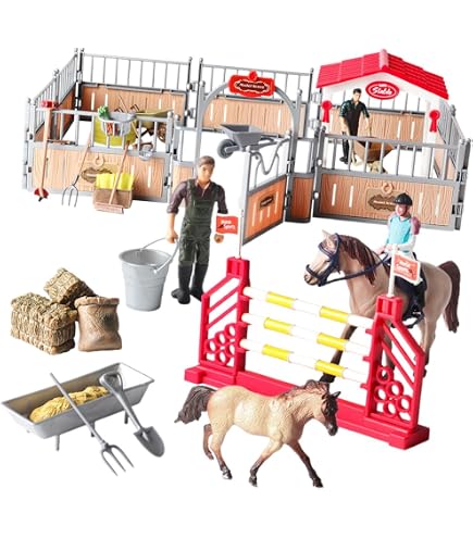 Padgett Bros My 1st Unicorn & Foal Stable Set – Flocked Figures With Play Accessories
