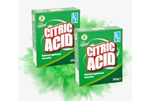 KROZ Citric Acid for Cleaning Natural Appliance Descaler Limescale Remover Multi Purpose Home Cleaner Non Toxic Citric Acid for Elderflower Cordial Descaler for Cleaning Appliances (Pack of Two)