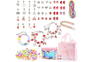 WDJLNZB Zestaw bransoletek z koralikami, Zestaw do robienia bransoletek dla dziewczyn, zestawy do robienia biżuterii dla dziewczyn, zabawki dla dziewczyn prezent zestaw rękodzieła, prezenty dla