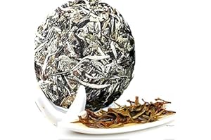 CHINASHOPPINGMALL 100g (0.22LB) Roher Pu'er Tee Moonlight Old Puer Tee Grüner Tee Pu-Erh Tee MengHai Pu Erh Tee Chinesischer Tee Gesunder Puerh Tee Grün Guter Sheng Cha