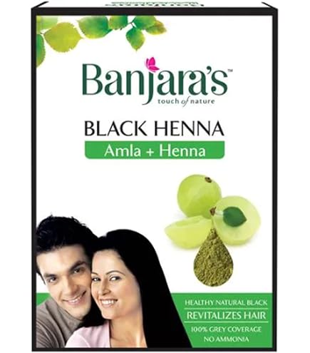 Banjara's Black Henna Brazilian Black 54 gm Rich black hair colour