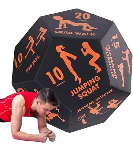 Dés de fitness – Équipement de sport à 6 faces, jeu de 2 dés de fitness comprenant Dés de fitness – Équipement de sport à 6 faces, jeu de 2 dés de fitness comprenant