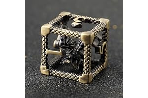 ELIFEL Dadi Set D&D Metallo 7 pezzi D4 D6 D8 D10 D12 D20 D% Drago 3D Cavo Poliedrici Dadi per Dungeons and Dragons Pathfinder Warhammer Giochi da Tavolo RPG MTG Giochi