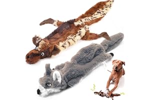 Aidiyapet Juguete para Perro con chirriador, de la Marca, Duradero, de Felpa, para Masticar Perros, para Perros medianos y Grandes, 2 Unidades