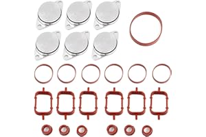 Amazleer 6 x 33mm Kit de Suppression Clapets d'admission, Kit de Suppression Clapets d'admission Joint Collecteur Admission 11612245439 pour E87 E46 E90 E91 E92 E93 E39 E60 E83 E53 (6X33MM)