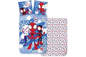 BrandMac Parure de lit pour bébé, motif Spidey, 100 x 135 cm, 40 x 60 cm