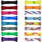 Tube en Maille tissée de 16 pièces avec Jouets en marbre, Jouets sensoriels, Jouets en Maille pour Le Bout des Doigts, soulag