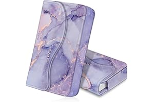 FINTIE Porta Biglietti da Visita, Porta Carte di Credito Portafoglio Custodia Organizzatore con Chiusura Magnetica per Donna Uomo