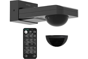 OKTAPLEX MOTION Oktaplex Tea Bewegungsmelder Aussen anthrazit 360 Grad inkl. Fernbedienung Infrarot-Sensor 9m Reichweite 230V IP65 für Decke und Wand