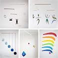 Set De 5 Mobiles Montessori Avec Portique – Noir & Blanc, Gobbi Vert, Danseurs, Octaèdre, Arc-en-ciel. Mobile Bébé, Jouet De Lit