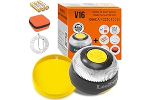 XIXISOYA Baliza V16 Homologada DGT con Geolocalización Luz de Emergencia V-16 Conectada DGT 3.0 con SIM y Datos hasta 2038 (S-1PCS)