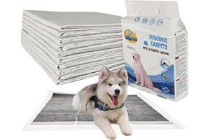 BPS BUENA PET SHOP Tappetino Igienico Assorbente per Cani con carboni attivi (100pezzi 60x60cm)