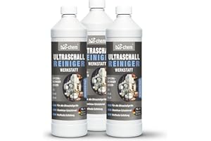 ‎BIO-CHEM CLEANTEC bio-chem Ultraschallreiniger Konzentrat Werkstatt 3L - Effektive Flüssigkeit für die Reinigung von Vergaser & Bauteilen im Ultraschallgerät oder Ultraschallbad - Für Aluminium & Metall geeignet