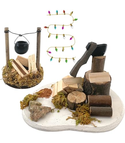 Abaodam Mini-Holzleitern – 24 Stück, 6 Cm – Für Deko, Miniatur-Gärten, Puppenhäuser & Terrarien