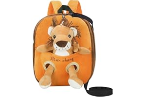 Voici et Voila Rucksack Kindergarten Junge Mädchen Kindergartenrucksack Jungen Kleinkinder Mit Niedlichen Puppen Baby Rucksack Baby 2 Jahre Mädchen Jungen Kind Tasche 3 Jahre Gelber Löwe